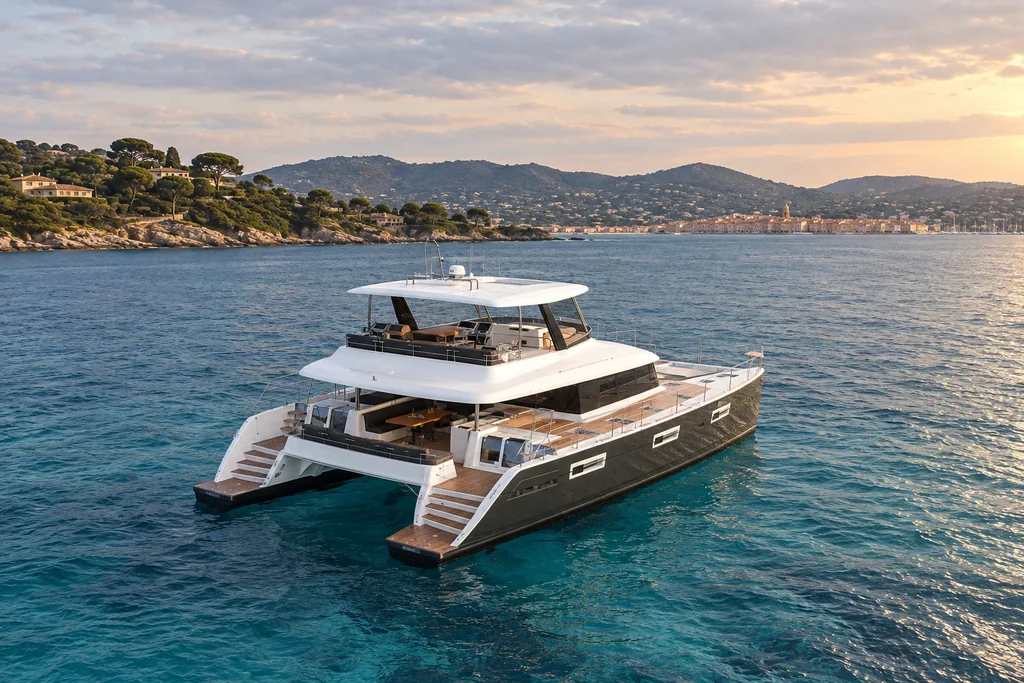 Lagoon 630 Motor Yacht sur la côte de Saint-Tropez