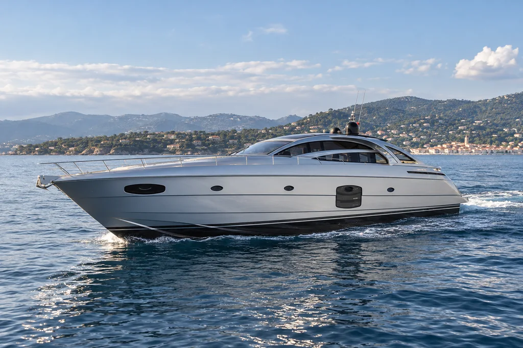 Pershing 70 sur la côte de Saint-Tropez