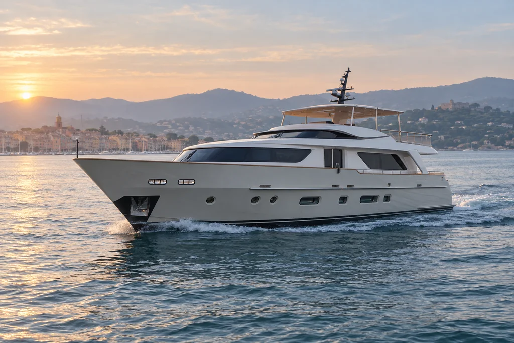 Sanlorenzo SD92 sur la côte de Saint-Tropez