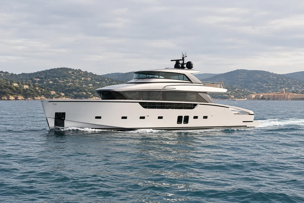 Sanlorenzo SX88 sur la côte de Saint-Tropez