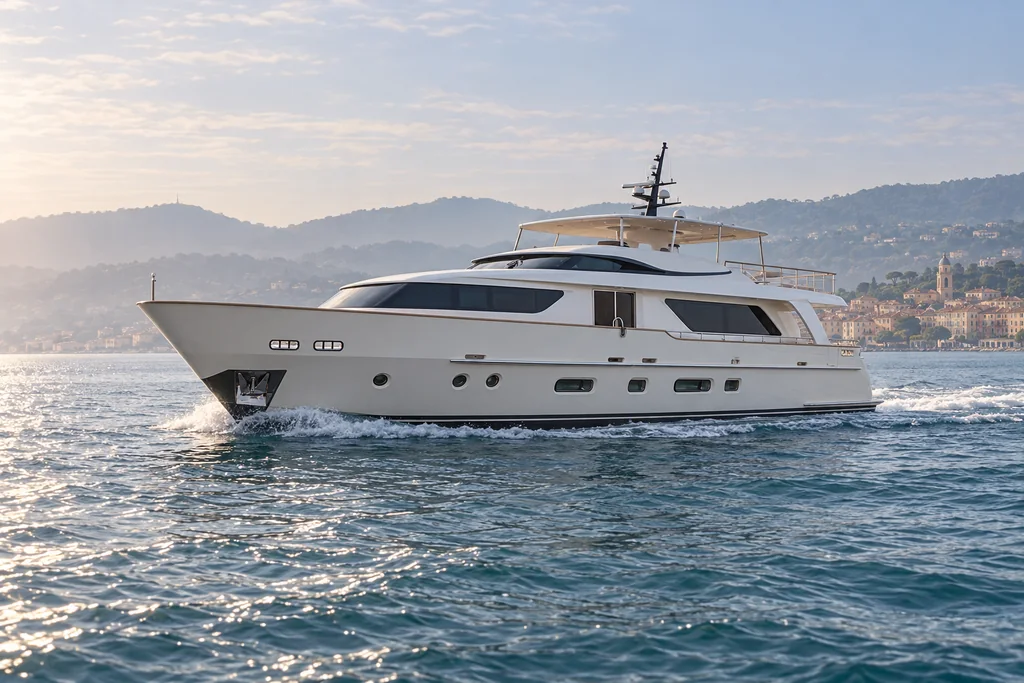 Sanlorenzo SD92 on the Saint-Tropez coast