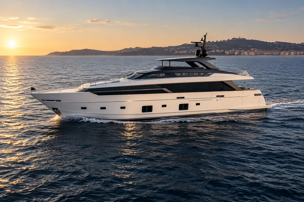 Sanlorenzo SL120 Asymmetric on the Saint-Tropez coast