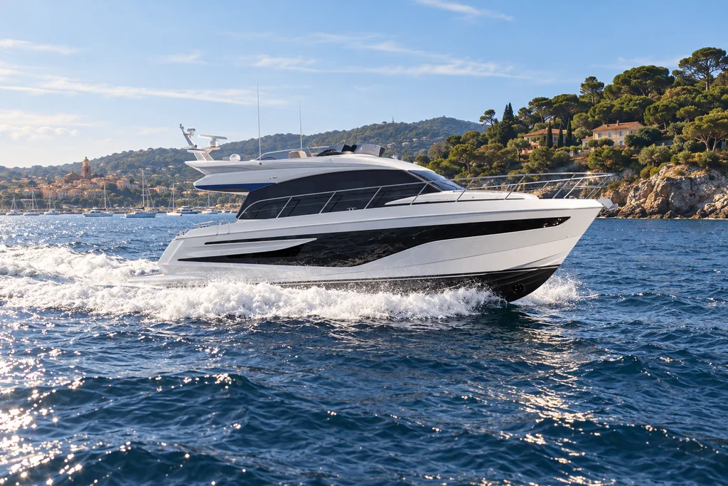 Princess F55 exterior near Saint-Tropez