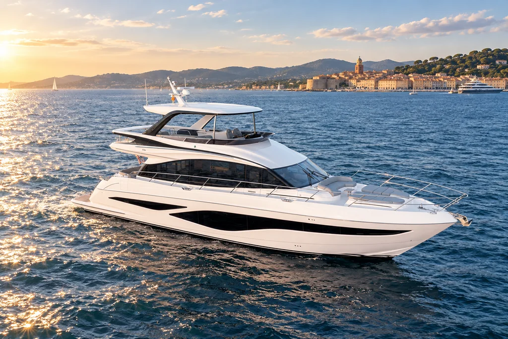 Princess F65 exterior near Saint-Tropez