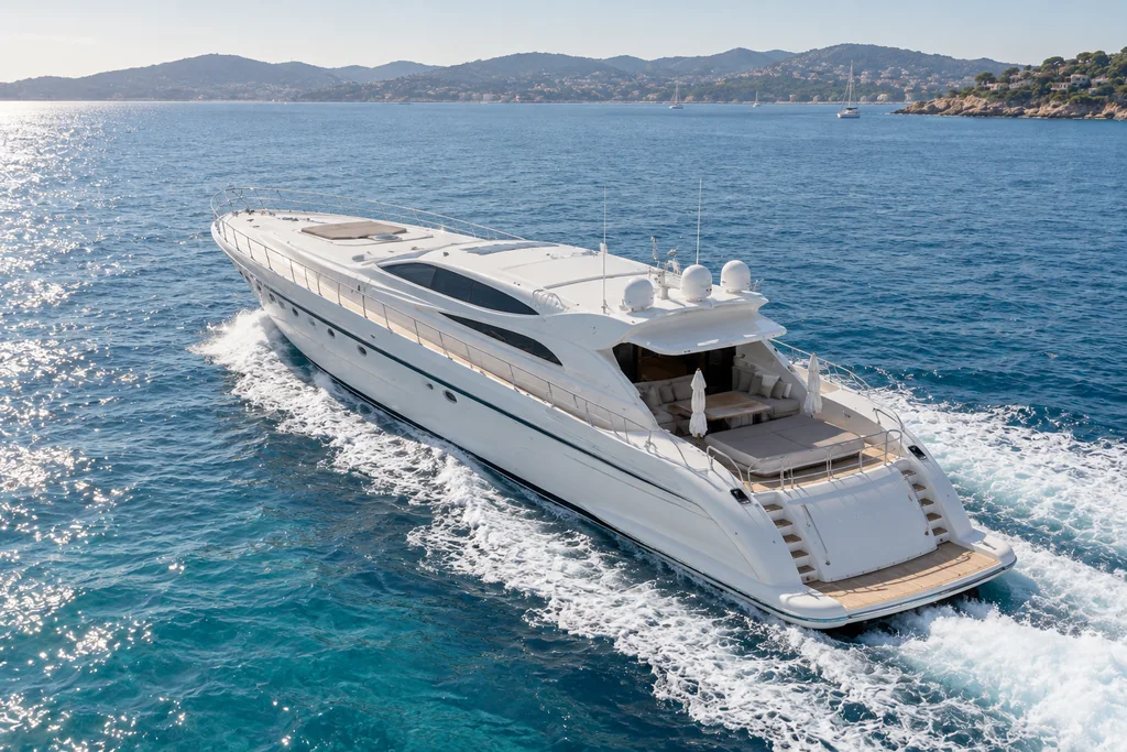 Leopard 34 Sport model underway beyond Saint-Tropez